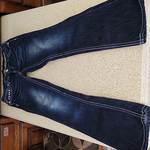 NWOT Twentyone Black by Rue 21 Bling Boot Cut Jeans Size 3/4 - Picture 12 of 13